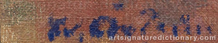 Authentic signature by Werner ÅSTRÖM on artwork