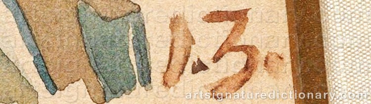 Authentic signature by Ignacio ZULOAGA Y ZABALETA on Painting/Watercolour artwork