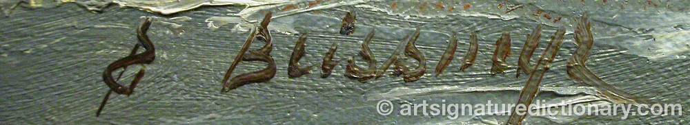 Authentic signature by Einar BRISSMYR on  artwork