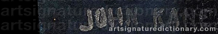 Authentic signature by John KANE on  artwork