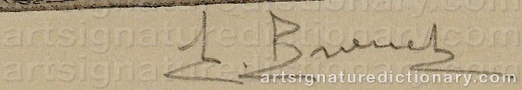 Authentic signature by Auguste BROUET on  artwork