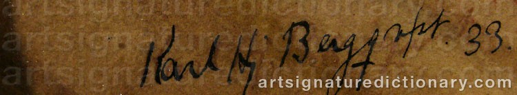 Signature by Karl Hjalmar BERGQVIST