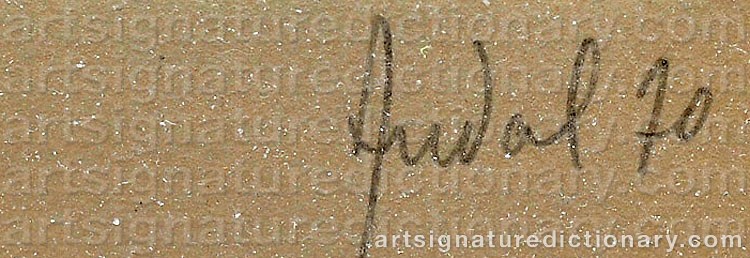 Authentic signature by Michéle ANDAL on artwork