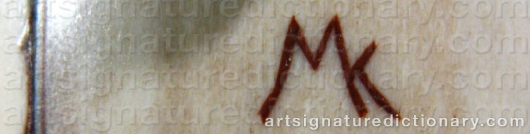 Authentic signature by Martin KUORAH on  artwork