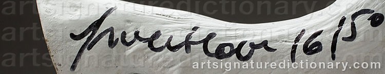 Authentic signature by William SWEETLOVE on Sculpture artwork