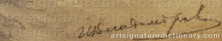 Authentic signature by Ivan Alexeievich VLADIMIROV on Painting/Watercolour artwork