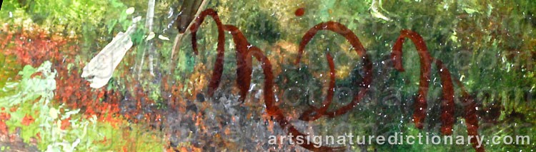Authentic signature by Martha Darley MUTRIE on artwork