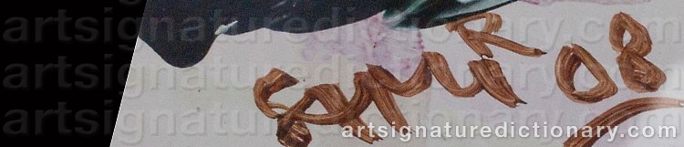 Authentic signature by Sami ‘Sami R’ RINNE on artwork