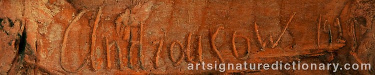 Authentic signature by Vadime ANDROUSOV on  artwork