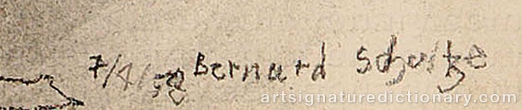 Signature by Bernhard SCHULTZE