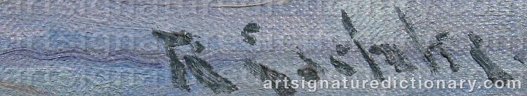 Authentic signature by Hermann Richard ESCHKE on Painting/Watercolour artwork