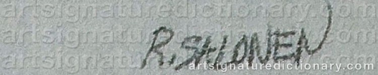 Authentic signature by Risto SALONEN on artwork