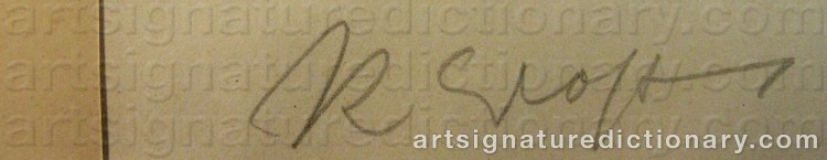 Authentic signature by Rudolf GROSSMANN on  artwork