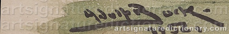Signature by Adolf BOCK