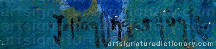 Authentic signature by Julian ONDERDONK on Painting/Watercolour artwork