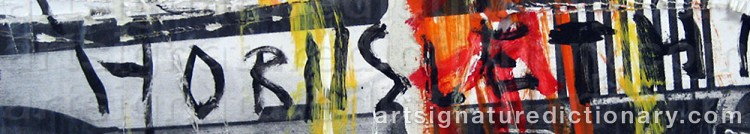 Authentic signature by Kristian HORNSLETH on  artwork