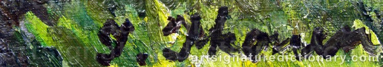 Authentic signature by Ilmari IKONEN on artwork