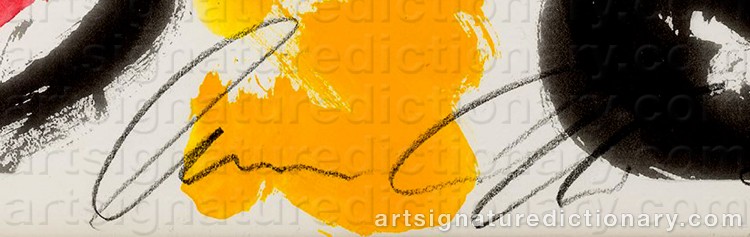 Authentic signature by Luciano CASTELLI on artwork