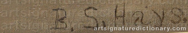 Authentic signature by Barton Stone HAYS on  artwork