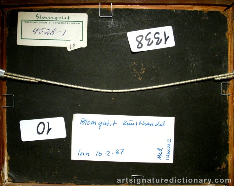 Close-up details showing Johan Christian DAHL signature forgery characteristics