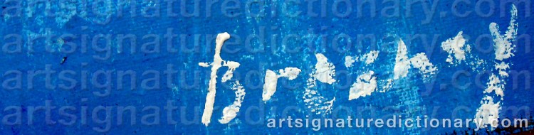 Authentic signature by BREZNAY on  artwork