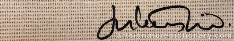 Authentic signature by Julian OPIE on  artwork