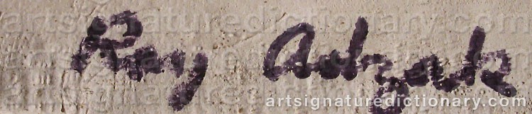 Authentic signature by Roy ADZAK on  artwork