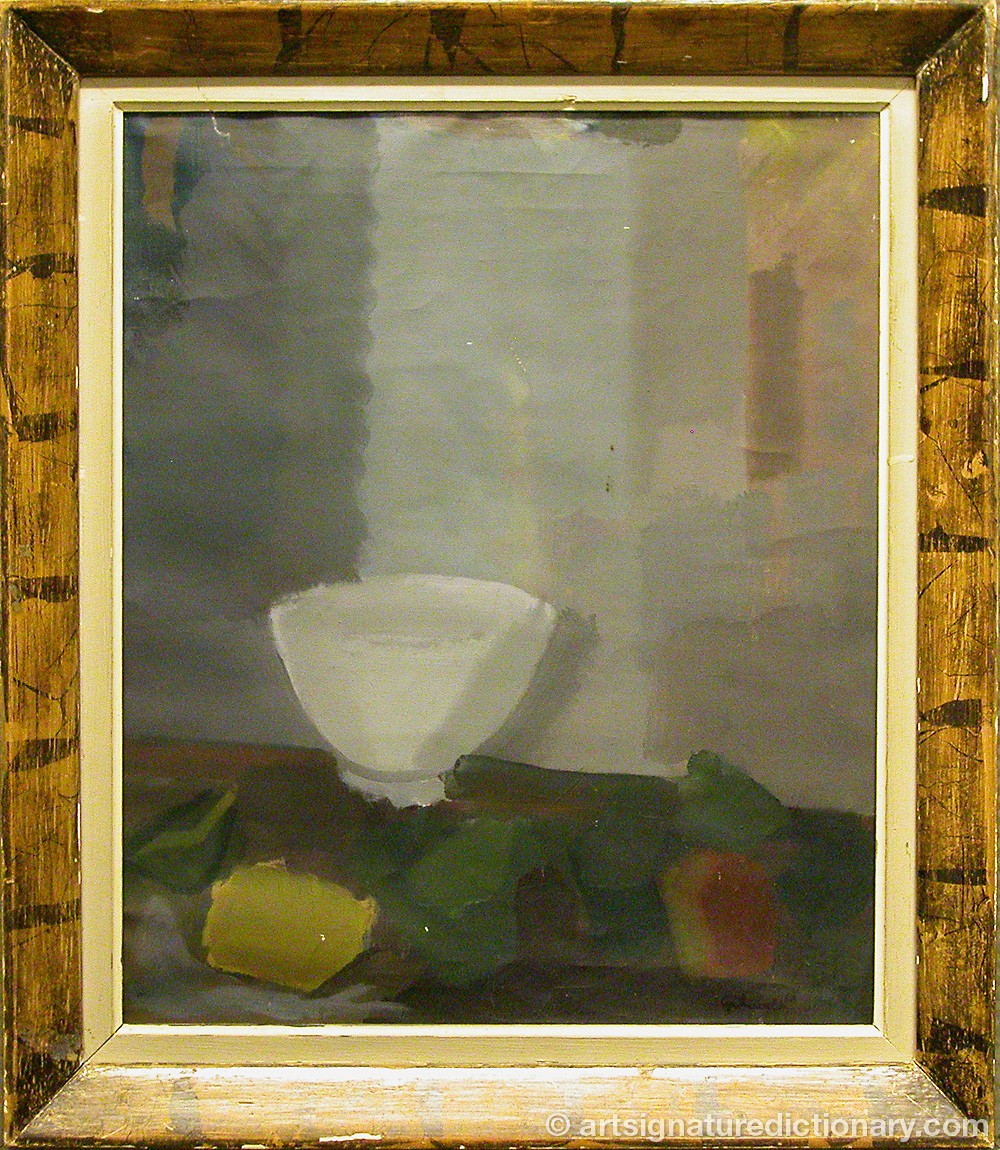 Close-up details showing Isaac GRÜNEWALD signature forgery characteristics