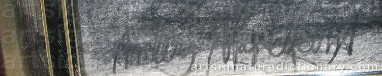 Authentic signature by Anders APPELKVIST on  artwork