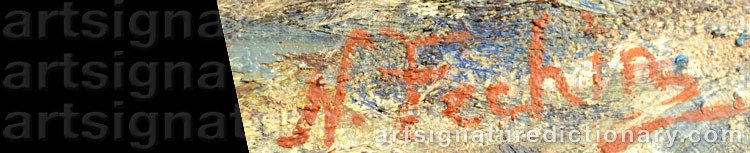 Signature by Nikolai Ivanovich FECHIN