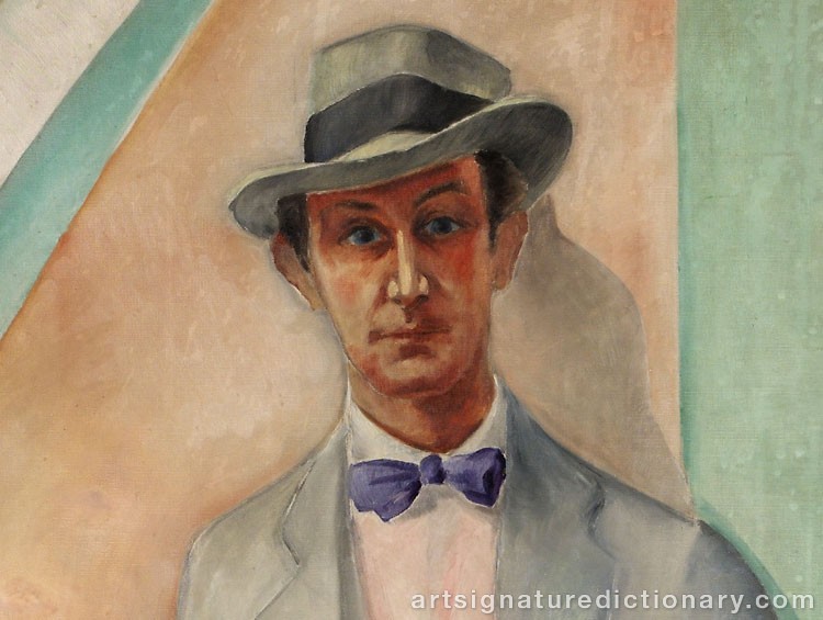 Close-up details showing Einar JOLIN signature forgery characteristics