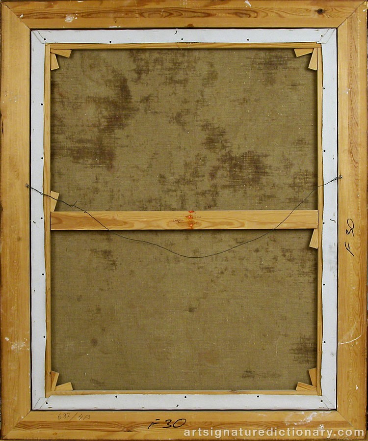 Close-up details showing Albin AMELIN signature forgery characteristics