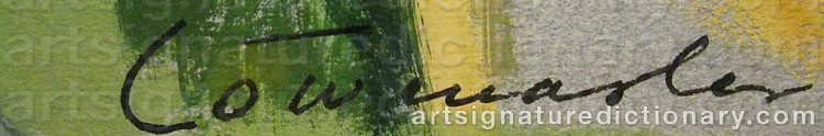 Authentic signature by Kjell LÖWENADLER on Painting/Watercolour artwork