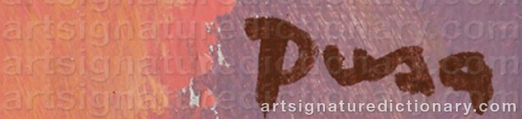 Authentic signature by Unto PUSA on artwork