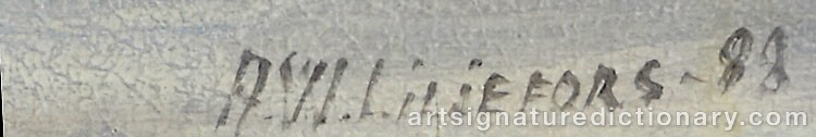 Authentic signature by Astrid WIDENBERG-LILJEFORS on artwork