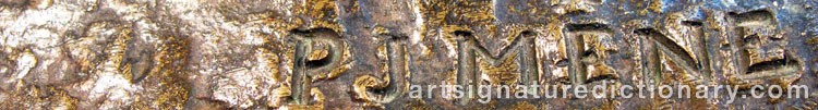 Signature by Pierre Jules MENE