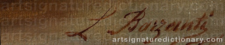 Authentic signature by Licinio BARZANTI on  artwork