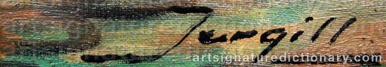 Authentic signature by Toralf ‘Torleif’ JERGILL on artwork