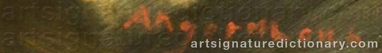 Authentic signature by Peter ANGERMANN on  artwork