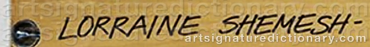 Authentic signature by Lorraine SHEMESH on Painting/Watercolour artwork