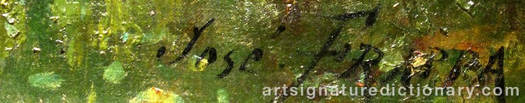 Authentic signature by José FRAPPA on  artwork