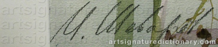 Authentic signature by Michael SHEVARJOV on artwork