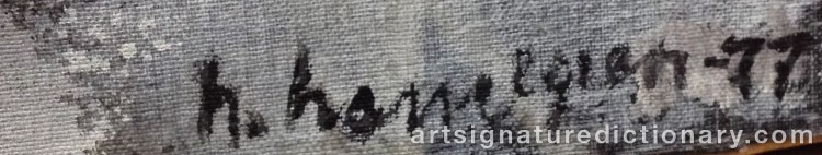 Authentic signature by Hasse HASSELGREN on  artwork