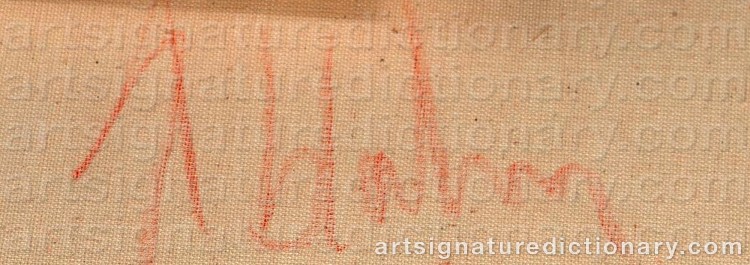 Authentic signature by Norman BLUHM on Painting/Watercolour artwork