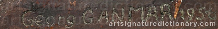 Signature by Georg GANMAR