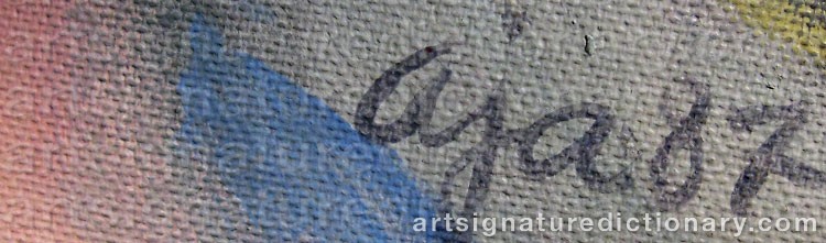 Authentic signature by Aja MURRAY-THORÉN on  artwork