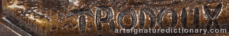 Authentic signature by Henri Emile Adrien TRODOUX on  artwork