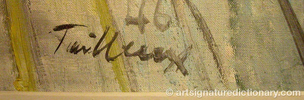 Authentic signature by Francis TAILLEUX on  artwork