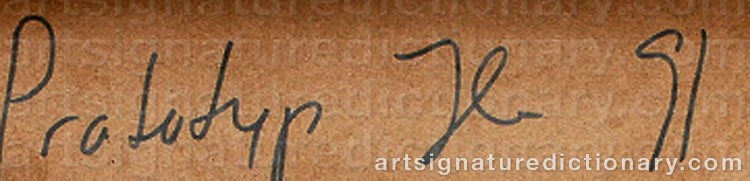 Authentic signature by Joakim GEMICKE on  artwork