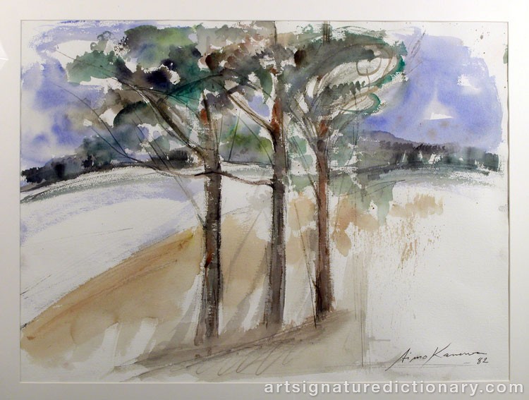 Close-up details showing Aimo KANERVA signature forgery characteristics